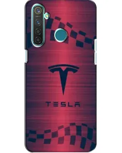 Чохол для Realme 5 з картинкою «Тесла червоний карбон» Чохол для Realme 5 з картинкою «Тесла червоний карбон»