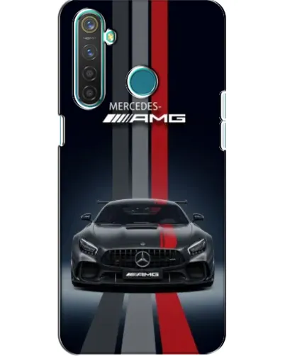 Чехол для Realme 5 с картинкой «Mercedes — белый карбон»