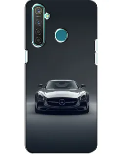Чехол для Realme 5 с картинкой «Mercedes на черном»