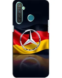 Чехол для Realme 5 с картинкой «Mercedes — флаг Германии»