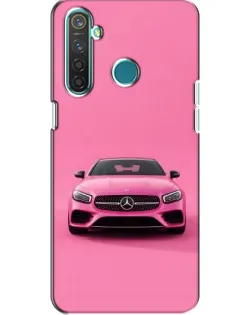 Чехол для Realme 5 с картинкой «Розовый Mercedes AMG»