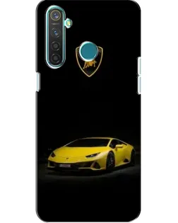 Чохол для Realme 5 з картинкою «Lamborghini жовтий акцент»