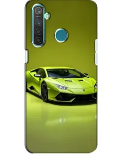 Чохол для Realme 5 з картинкою «Салатовий Lamborghini Huracan»