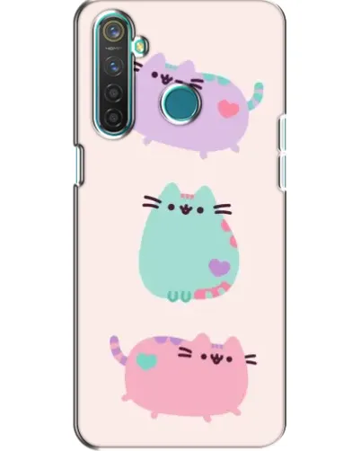 Чохол для Realme 5 з картинкою «Pusheen тріо» Чохол для Realme 5 з картинкою «Pusheen тріо»