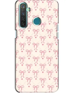 Чехол для Realme 5 с картинкой «Розовые бантики Coquette»