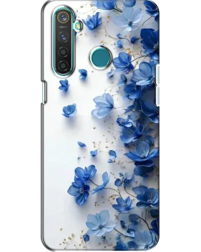 Чохол для Realme 5 з картинкою «Блакитний квітковий каскад»