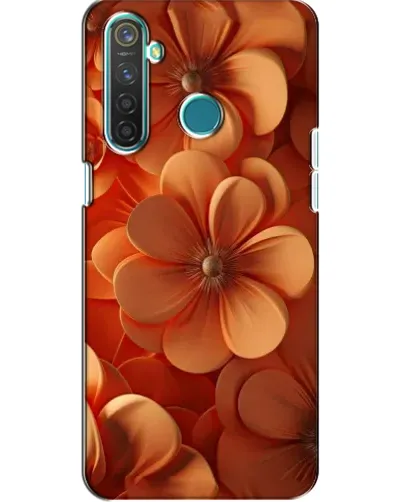 Чохол для Realme 5 з картинкою «Помаранчева макро квітка»