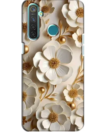 Чохол для Realme 5 з картинкою «Білі паперові квіти»
