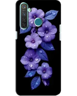 Чохол для Realme 5 з картинкою «Фіолетові квіти з росою» Чохол для Realme 5 з картинкою «Фіолетові квіти з росою»