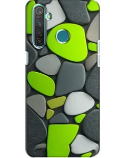Чехол для Realme 5 с картинкой «Яркая неоновая галька»