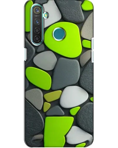 Чехол для Realme 5 с картинкой «Яркая неоновая галька»