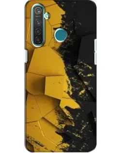 Чехол для Realme 5 с картинкой «Золотые осколки геометрии»