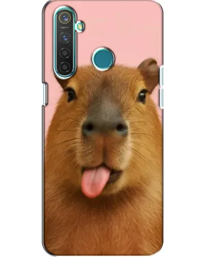 Чехол для Realme 5 с картинкой «Капибара с языком» Чехол для Realme 5 с картинкой «Капибара с языком»