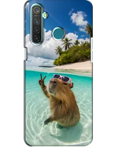 Чехол для Realme 5 с картинкой «Капибара на море» Чехол для Realme 5 с картинкой «Капибара на море»