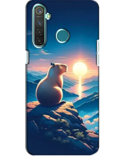 Чехол для Realme 5 с картинкой «Закат солнца с капибарой» Чехол для Realme 5 с картинкой «Закат солнца с капибарой»