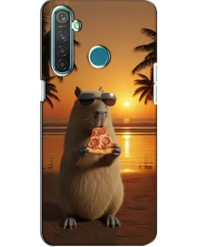 Чехол для Realme 5 с картинкой «Капибара с пиццей» Чехол для Realme 5 с картинкой «Капибара с пиццей»