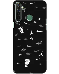 Чохол для Realme 6i з картинкою «Nike Black Pattern» Чохол для Realme 6i з картинкою «Nike Black Pattern»