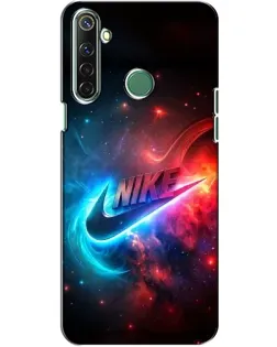 Чехол для Realme 6i с картинкой «Огненный логотип Nike»