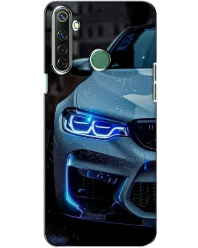 Чехол для Realme 6i с картинкой «Взгляд BMW с синими фарами»