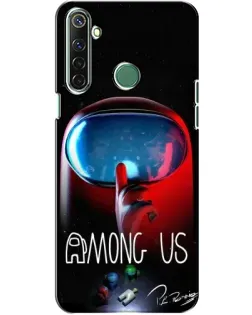 Чехол для Realme 6i с картинкой «Красный импостер — макро» Чехол для Realme 6i с картинкой «Красный импостер — макро»