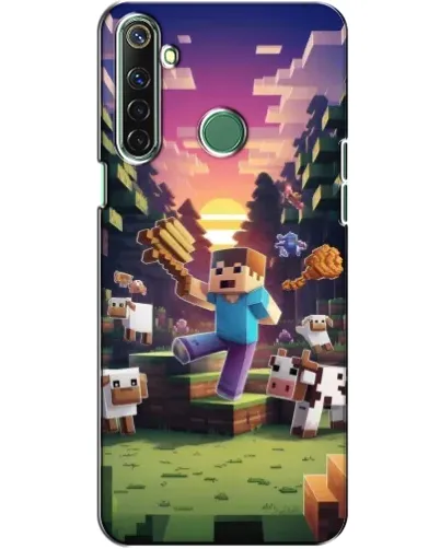 Чехол для Realme 6i с картинкой «Стив на ферме»