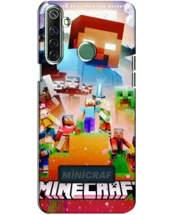 Чохол для Realme 6i з картинкою «Minecraft герої гри»