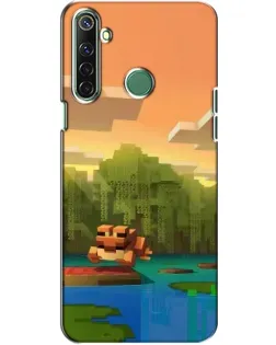Чохол для Realme 6i з картинкою «Майнкрафт захід сонця»