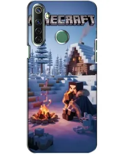 Чохол для Realme 6i з картинкою «Зимовий Minecraft»