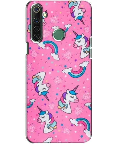 Чехол для Realme 6i с картинкой «Unicorn паттерн розовый» Чехол для Realme 6i с картинкой «Unicorn паттерн розовый»