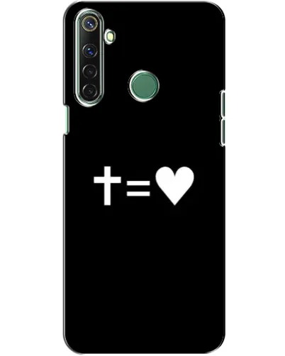 Чехол для Realme 6i с картинкой «Крест и Сердце»