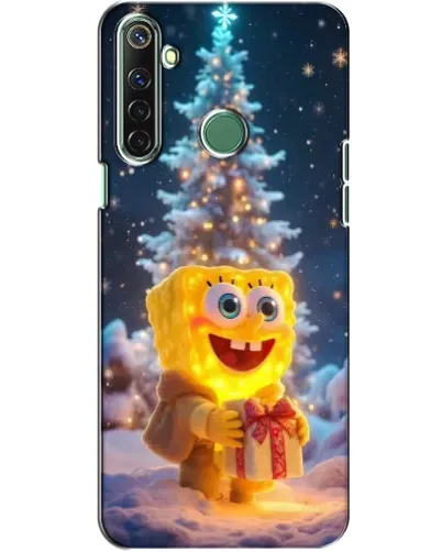 Чехол для Realme 6i с картинкой «Рождественский Спанч Боб»