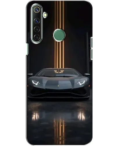 Чехол для Realme 6i с картинкой «Lamborghini золотые линии»