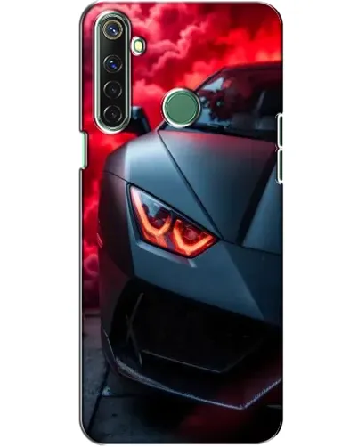 Чехол для Realme 6i с картинкой «Lamborghini красное сияние»