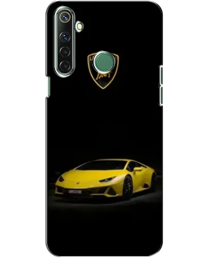 Чехол для Realme 6i с картинкой «Lamborghini желтый акцент»