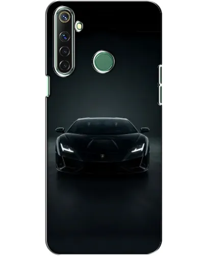 Чехол для Realme 6i с картинкой «Черный Lamborghini Aventador»