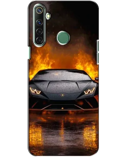 Чехол для Realme 6i с картинкой «Lamborghini в огне»