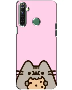 Чохол для Realme 6i з картинкою «Pusheen та печиво»