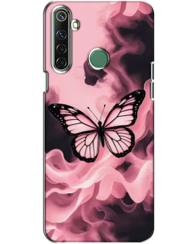 Чехол для Realme 6i с картинкой «Бабочка в дыму»