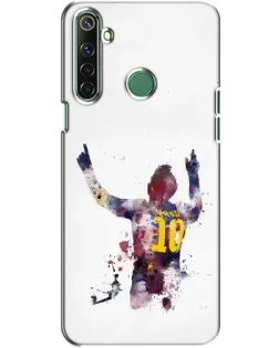 Чехол для Realme 6i с картинкой «Акварельный Месси Барселона»