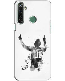 Чехол для Realme 6i с картинкой «Черно-белый силуэт Месси» Чехол для Realme 6i с картинкой «Черно-белый силуэт Месси»