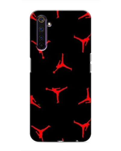 Чехол для Realme 6 Pro с картинкой «Jordan Red Pattern»