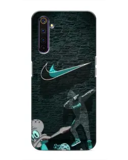 Чехол для Realme 6 Pro с картинкой «Спортивный арт Nike»