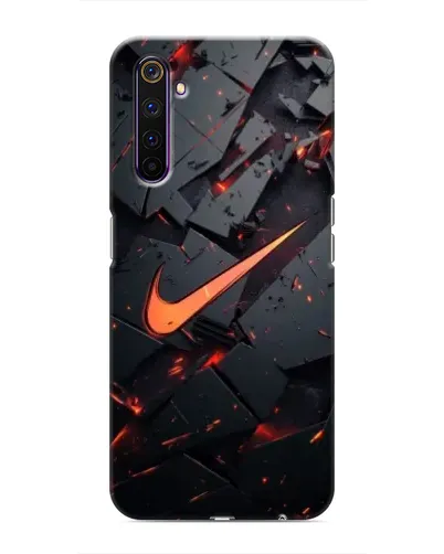 Чехол для Realme 6 Pro с картинкой «Nike — эффект разломов» Чехол для Realme 6 Pro с картинкой «Nike — эффект разломов»