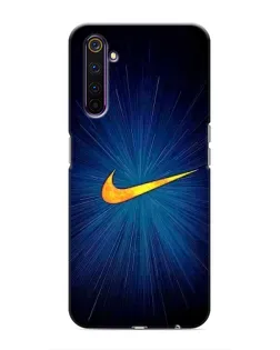Чехол для Realme 6 Pro с картинкой «Синий пульс Nike»