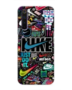 Чехол для Realme 6 Pro с картинкой «Яркий коллаж Nike»