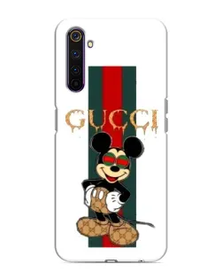 Чохол для Realme 6 Pro з картинкою «Міккі Маус Gucci — смуги»
