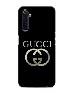 Чохол для Realme 6 Pro з картинкою «Gucci — золото на чорному»