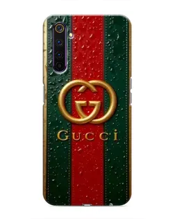 Чохол для Realme 6 Pro з картинкою «Gucci — фірмова смуга та золото»