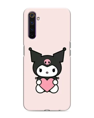 Чехол для Realme 6 Pro с картинкой «Kuromi и сердце»