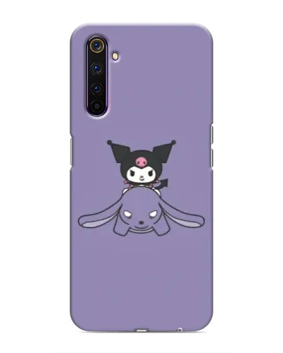 Чехол для Realme 6 Pro с картинкой «Kuromi на лиловом фоне»